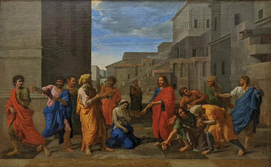 Kristus ja naimisissa oleva nainen - Nicolas Poussin