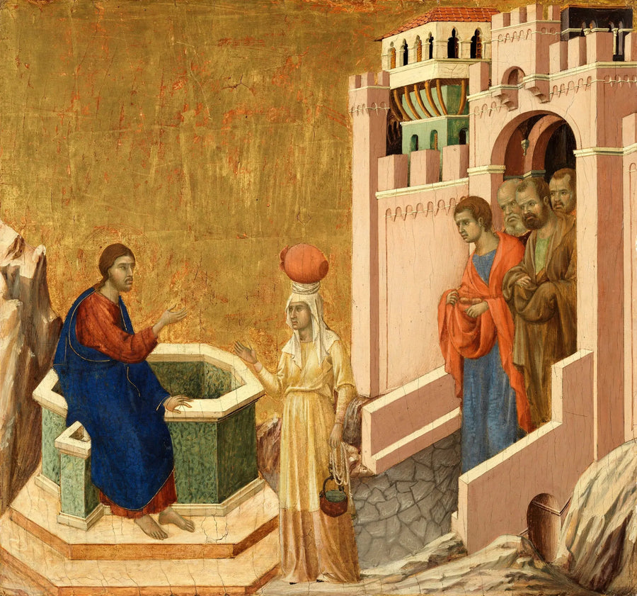 Kristus ja Samarialainen - Duccio di Buoninsegna
