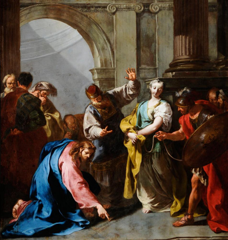Kristus ja haureuden anteeksianto - Giovanni Battista Pittoni