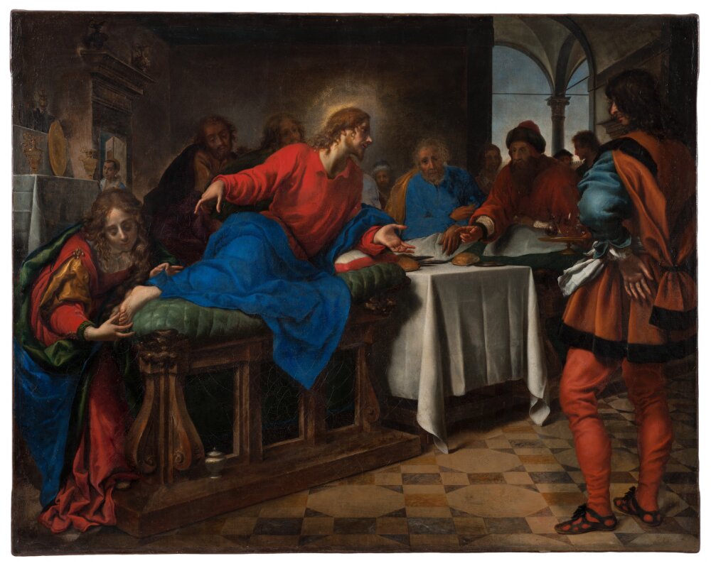 Le Christ et Marie-Madeleine dans la maison de Simon - Carlo Dolci - Alpha Reproduction