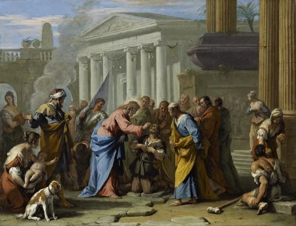 Kristus parantaa sokean - Sebastiano Ricci