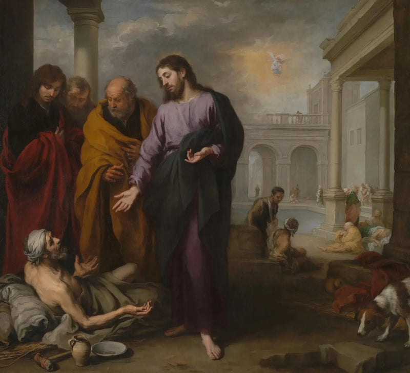 Kristus parantaa halvaantuneen Betesdan altaassa - Bartolomé Esteban Murillo