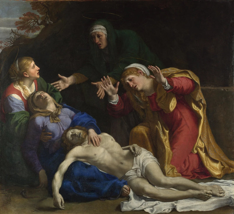 Kristuksen kuollut itkevä (« Kolme Marjaa ») - Annibale Carracci
