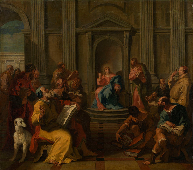 Kristus temppelin lääkärien keskellä - Sebastiano Ricci