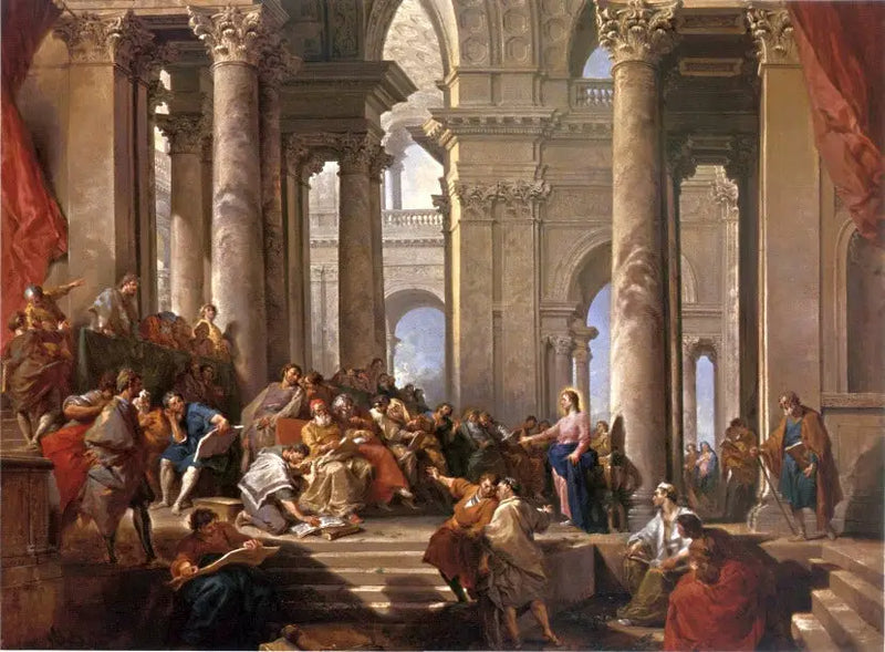 Kristus lääkärien keskellä - Giovanni Paolo Panini