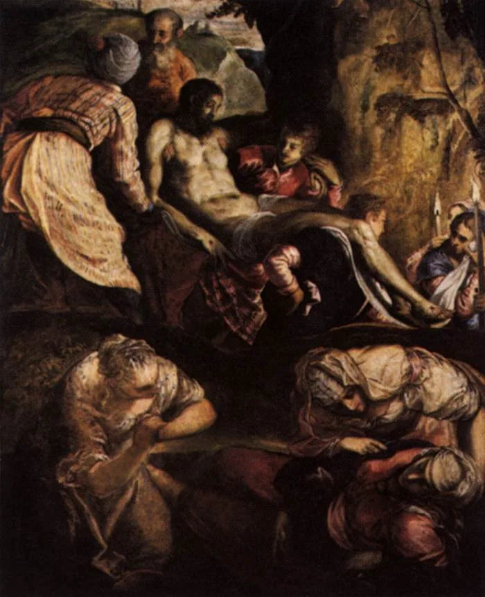 Ristiinnaulittu Kristus hautaan kannettuna - Jacopo Tintoretto