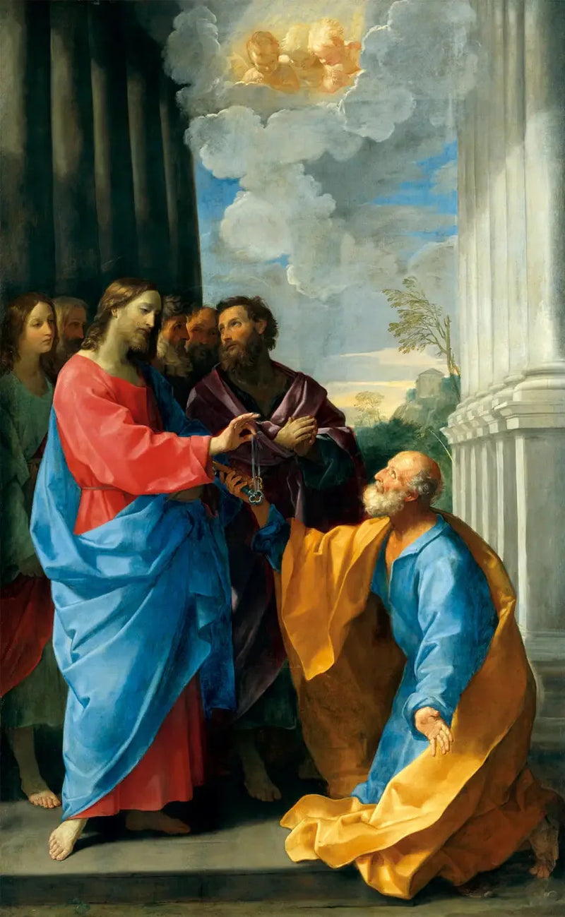 Kristus palauttaa avaimet Pyhälle Pietarille - Guido Reni