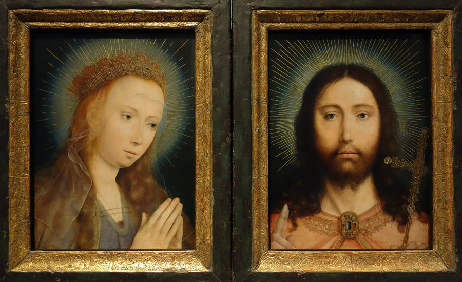 Kristus Salvator Mundi ja Maria rukouksessa - Quentin Metsys
