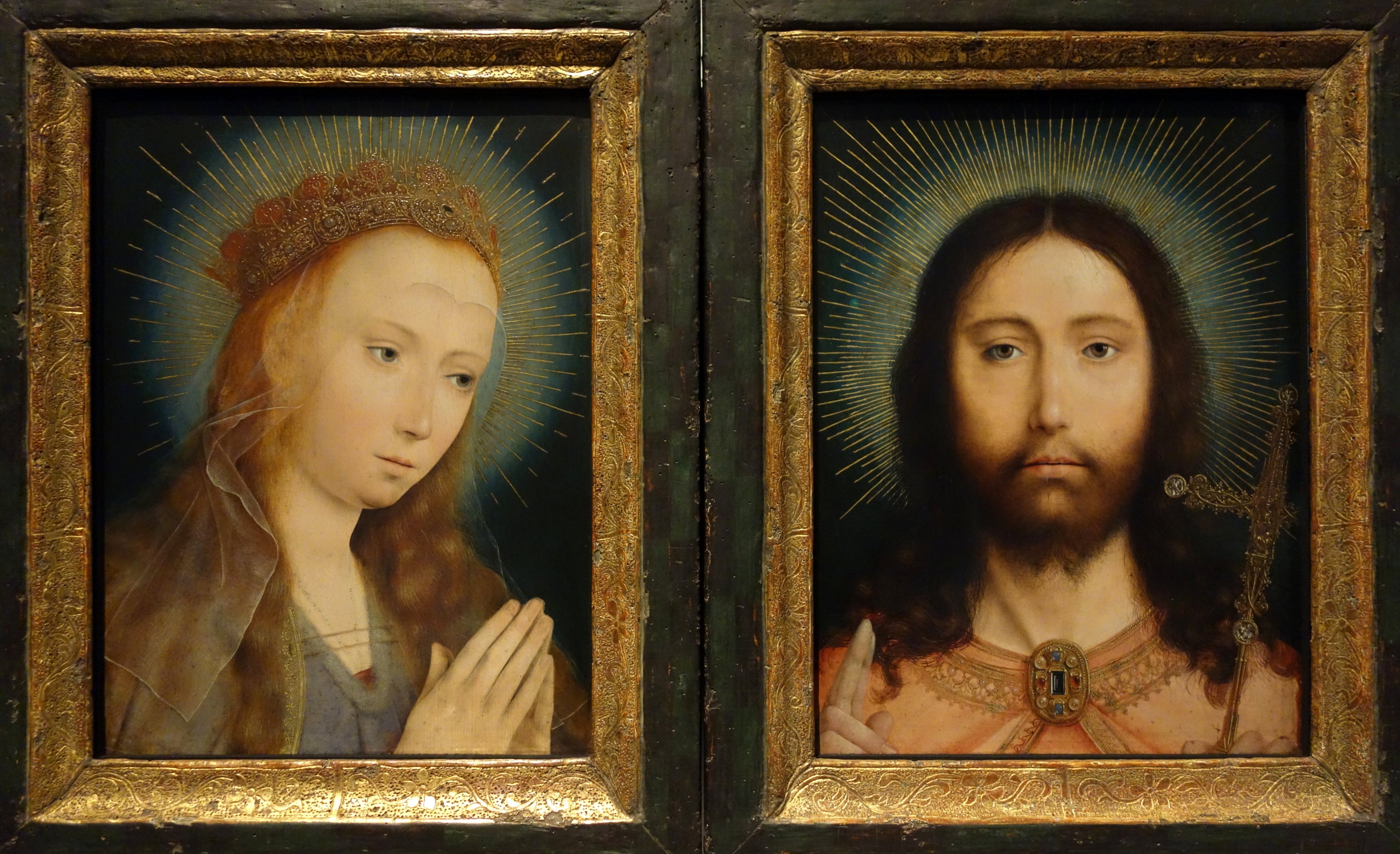 Le Christ Salvator Mundi et Marie en prière - Quentin Metsys - Alpha Reproduction