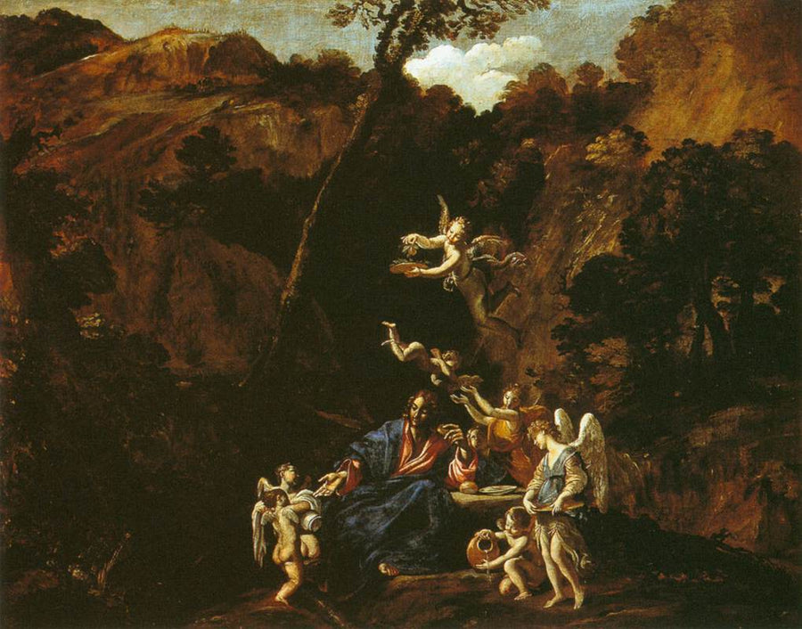 Kristus enkeleiden palveluksessa - Giovanni Lanfranco