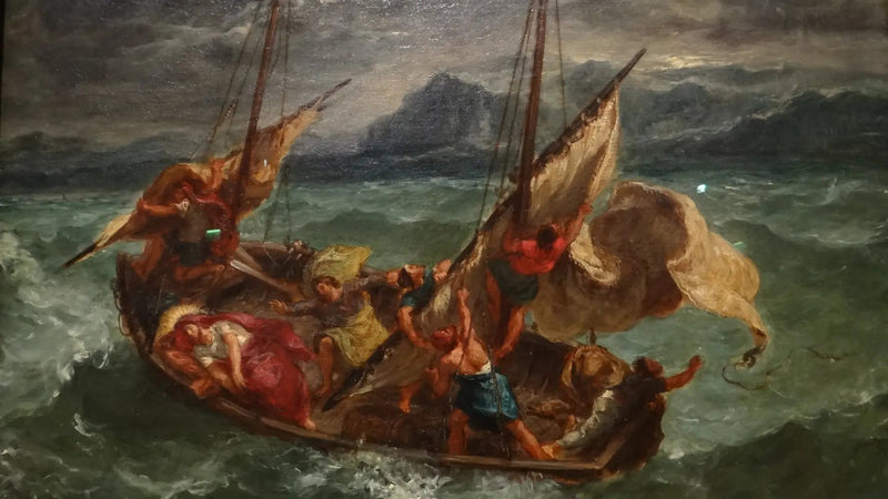 Kristus Genesaret-järvellä - Eugène Delacroix