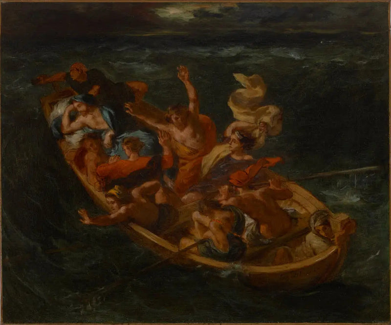 Kristus Genesaret-järvellä - Eugène Delacroix