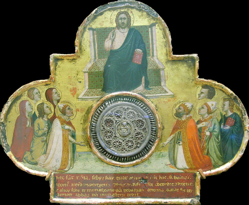 Kristus istuu valtaistuimella pyhimysten kanssa - Bernardo Daddi