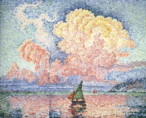Vaaleanpunainen taivas, Antibes - Paul Signac