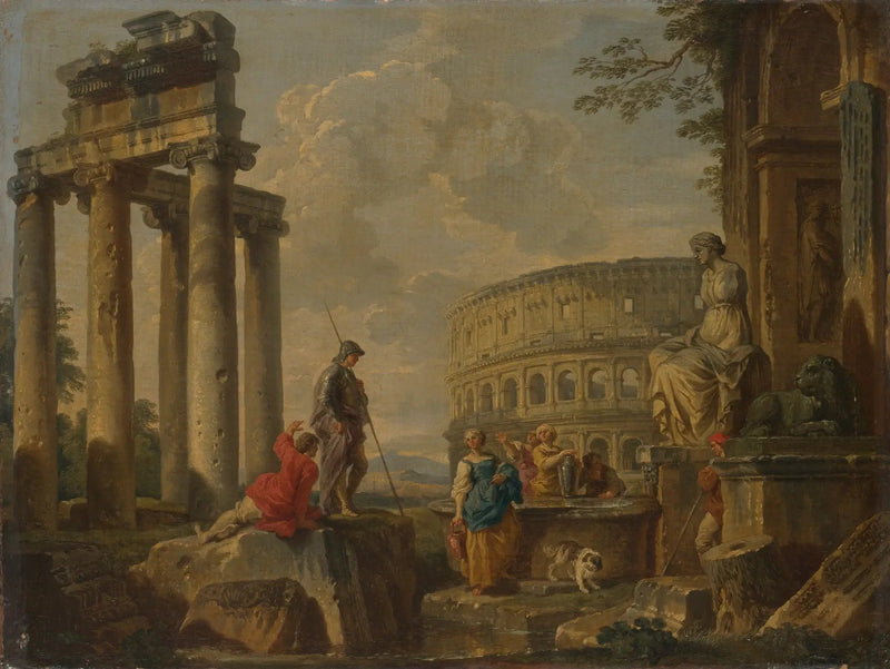 Colosseum romain raunioiden keskellä - Giovanni Paolo Panini