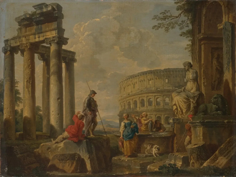 Colosseum romain raunioiden keskellä - Giovanni Paolo Panini