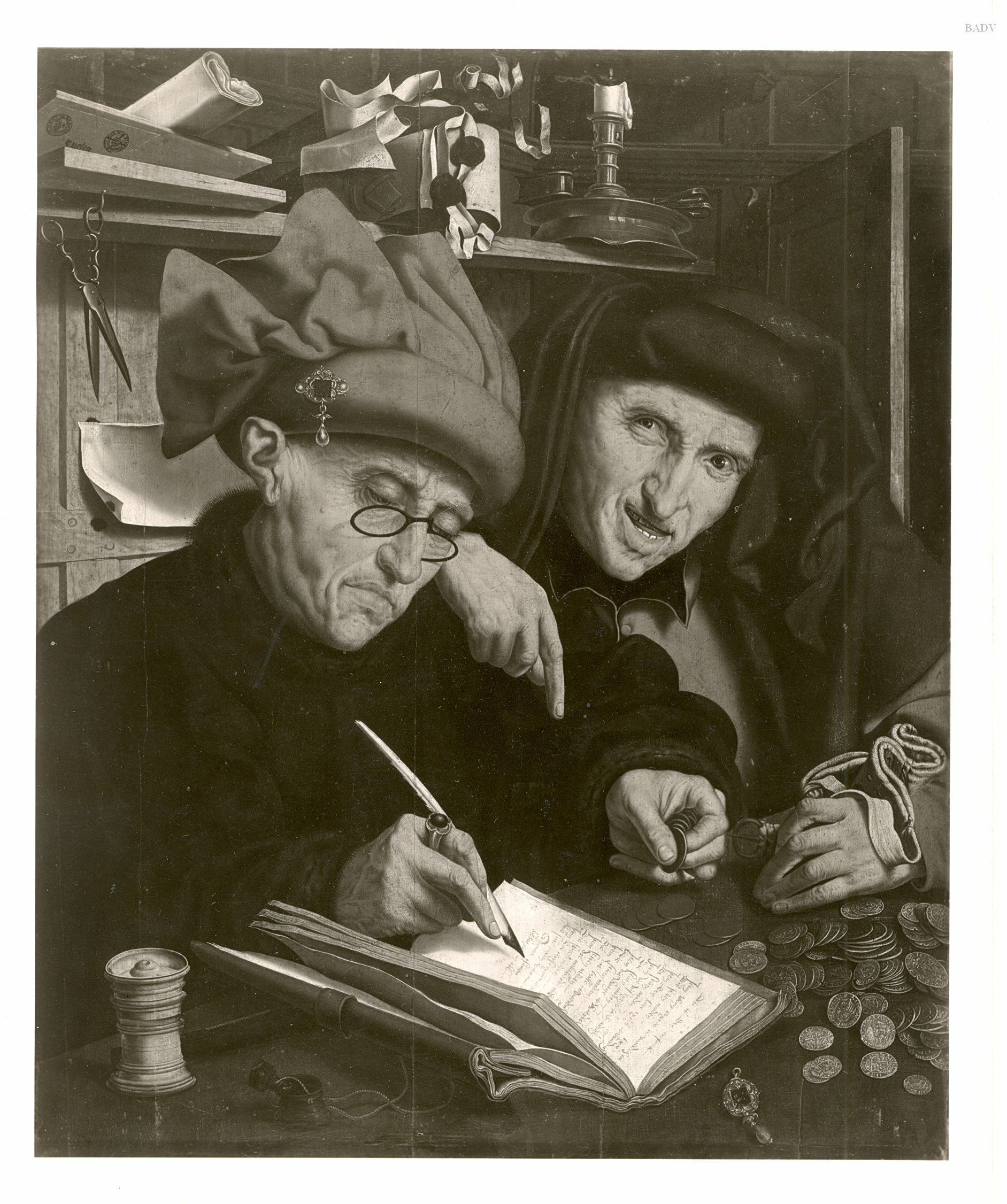 Le Collecteur d’impôts et son assistant - Marinus van Reymerswale - Alpha Reproduction