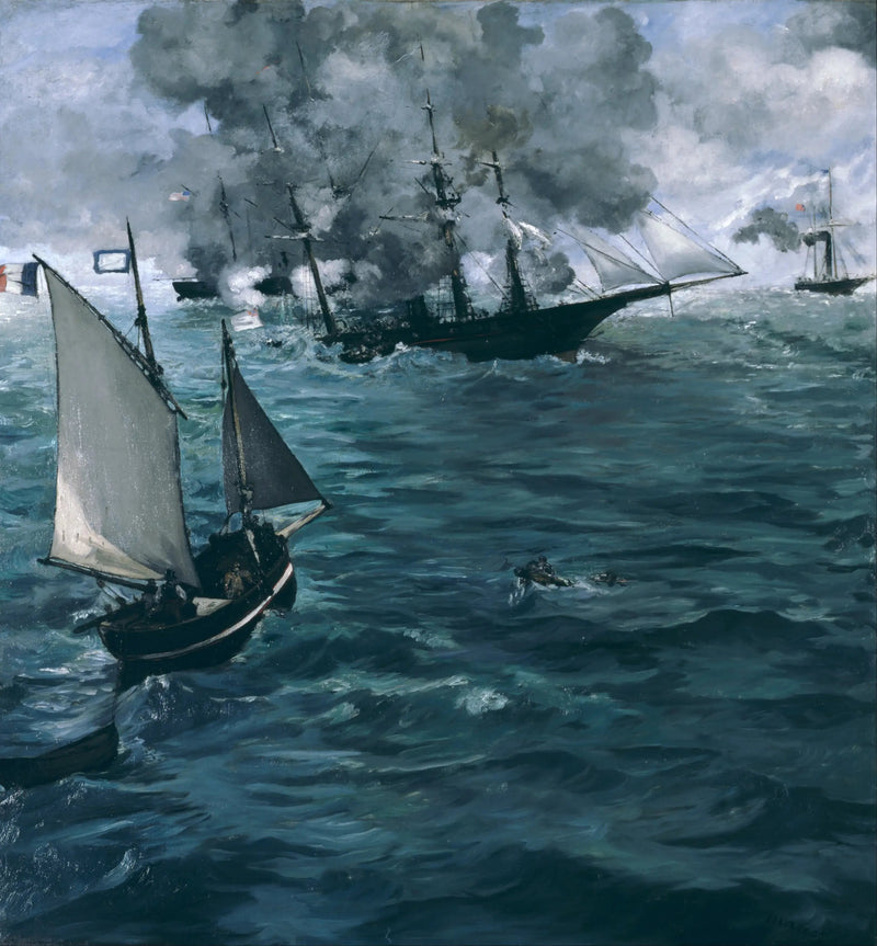 Kearsargen ja Alabaman taistelu - Édouard Manet