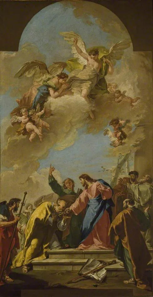 Kristuksen käsky Pietarille - Giovanni Battista Pittoni