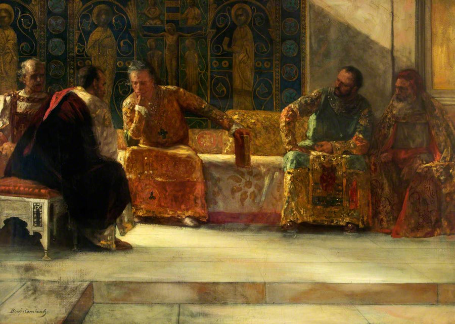 Le complot - Jean-Joseph Benjamin-Constant image 1 tableau peint à l’huile sur toile