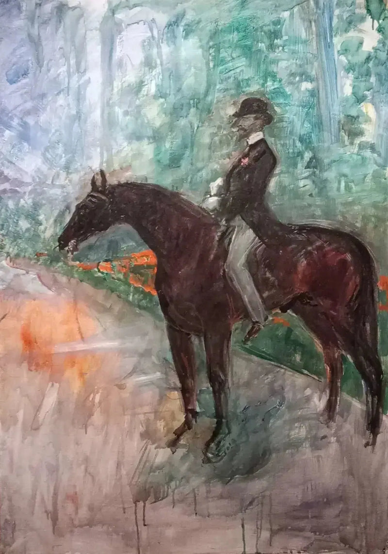 Toulouse-Lautrecin kreivi ratsastamassa - Henri de Toulouse-Lautrec