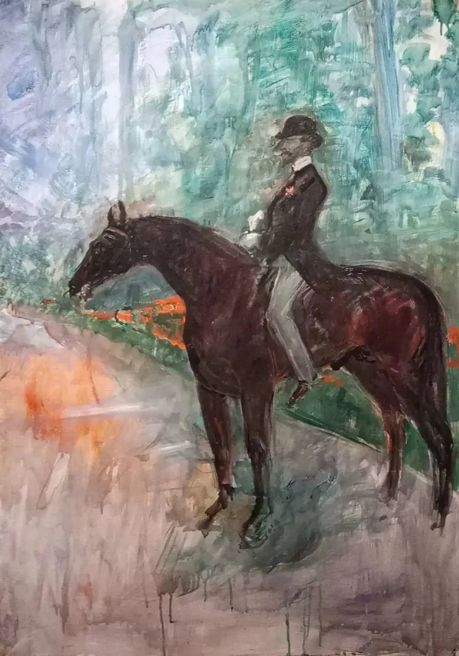 Toulouse-Lautrecin kreivi ratsastamassa - Henri de Toulouse-Lautrec