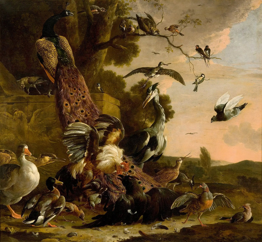 Melchior de Hondecoeterin höyhenetön varis - Melchior de Hondecoeter