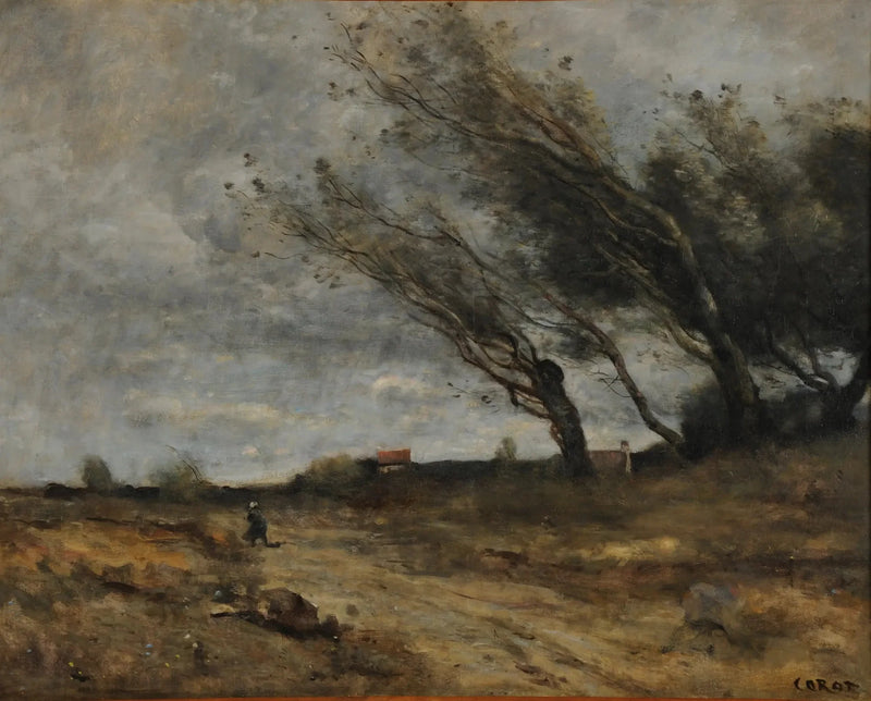 Tuulenpuuska - Jean-Baptiste Camille Corot