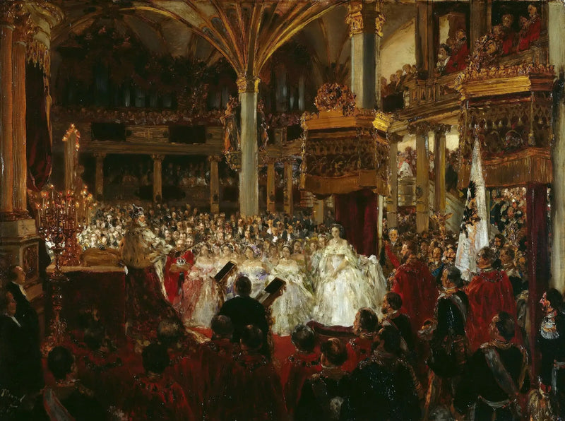 Vilhelm I:n kruunajaiset Königsbergissä vuonna 1861 - Adolph von Menzel