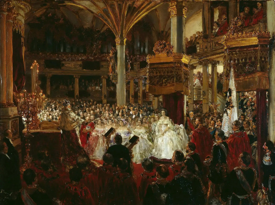 Vilhelm I:n kruunajaiset Königsbergissä vuonna 1861 - Adolph von Menzel