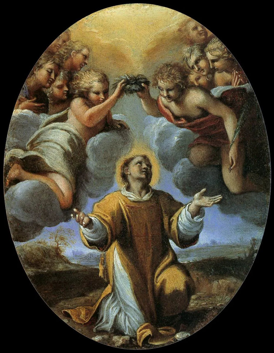 Pyhän Stephanoksen kruunaminen - Annibale Carracci