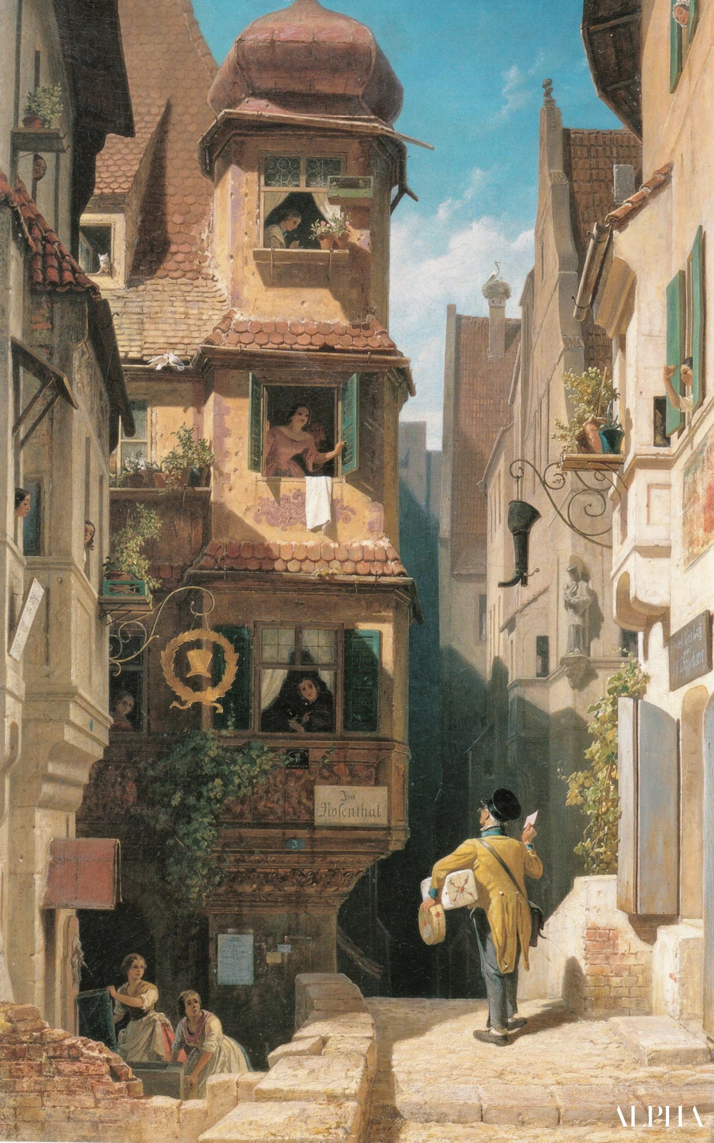 Kurki Rosenthalissa - Carl Spitzweg - Korkealaatuiset taulujen ja maalauksien reproduktiot