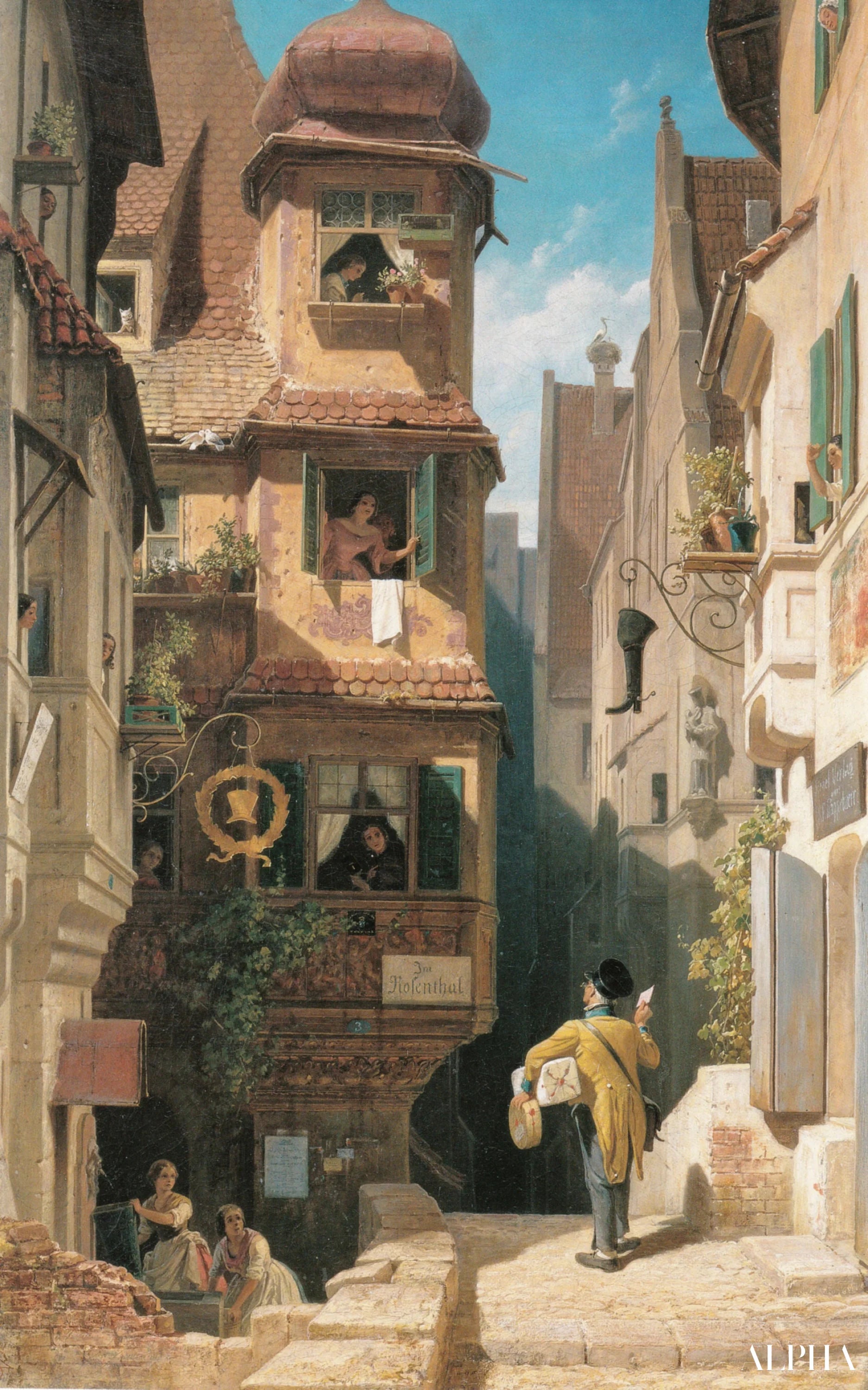 Kurki Rosenthalissa - Carl Spitzweg - Korkealaatuiset taulujen ja maalauksien reproduktiot