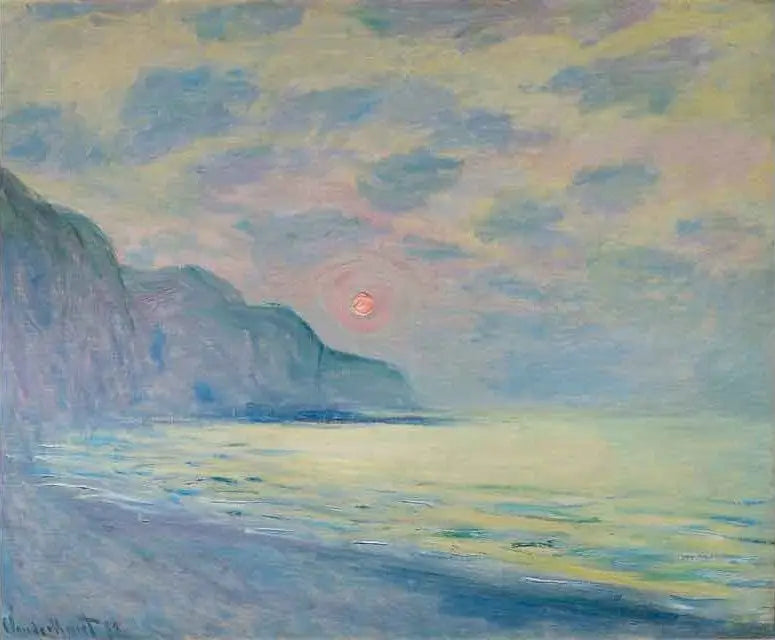 Aurinkoluostari, sumuinen sää, Pourville - Claude Monet
