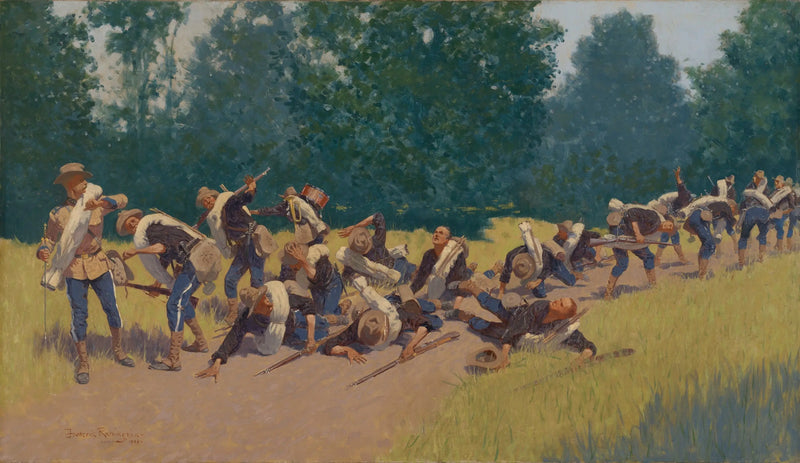San Juan Hillin kranaattien räjähdysten huuto - Frederic Remington
