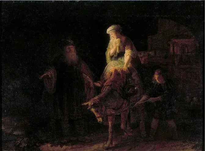 Sunamiten naisen lähtö - Rembrandt