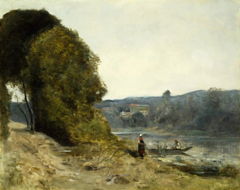 Laivan lähtö - Jean-Baptiste Camille Corot
