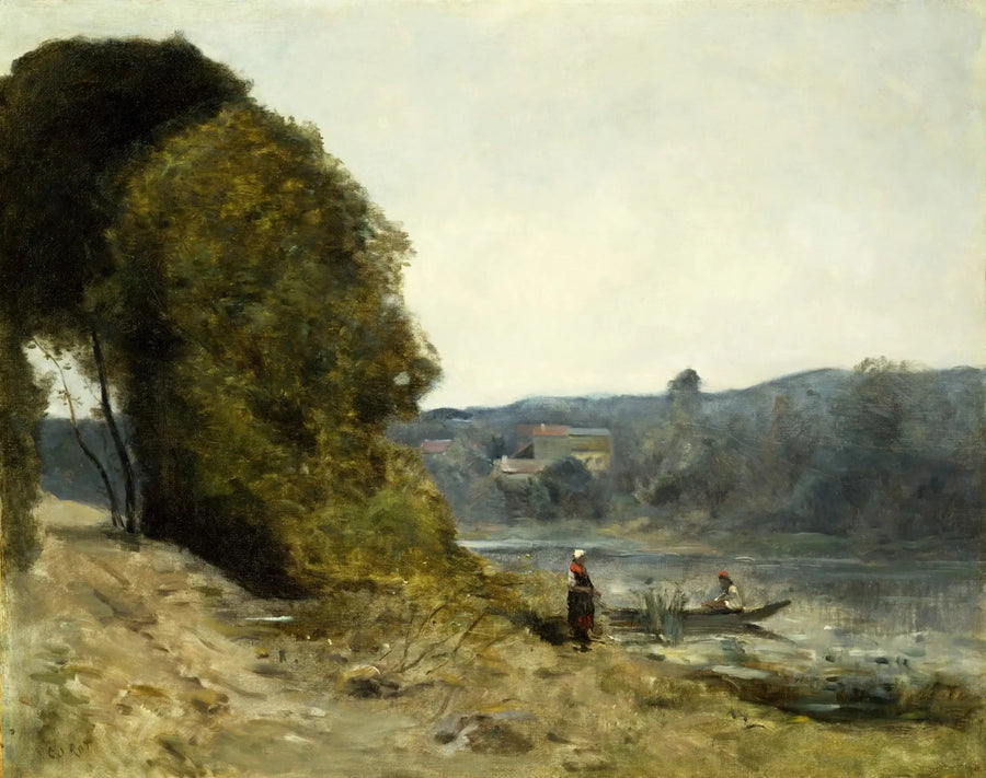 Laivan lähtö - Jean-Baptiste Camille Corot