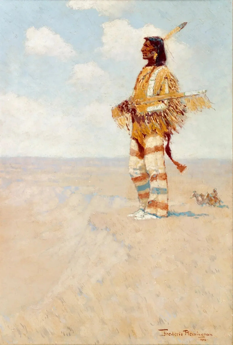 Hänen rotunsa viimeinen (Yhdysvaltalainen uhanalainen) - Frederic Remington