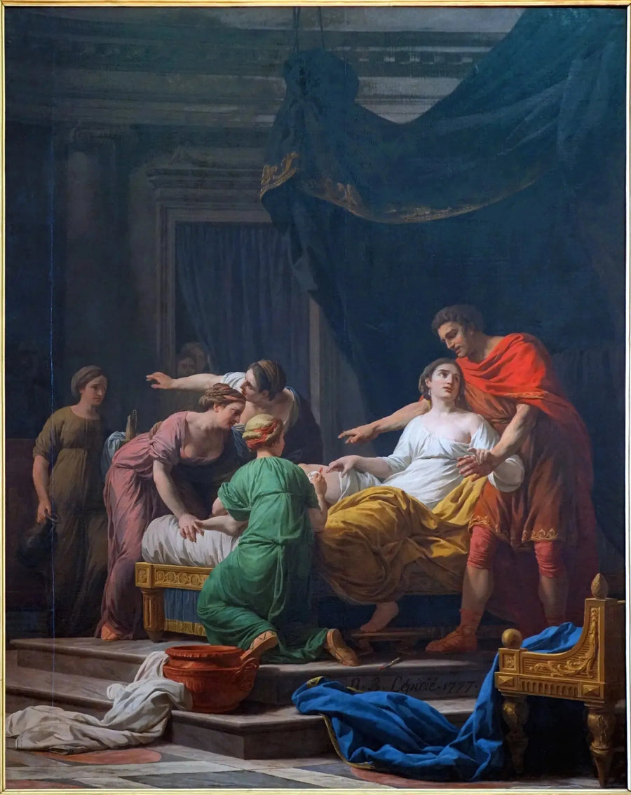 Porcia'n omistautuminen, Junius Brutuksen vaimo - Nicolas-Bernard Lépicié