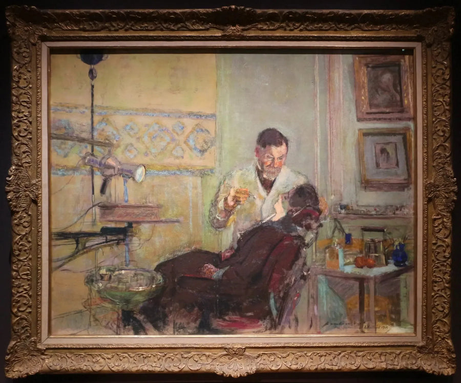 Tohtori George Viau hammaslääkärin vastaanotollaan - Édouard Vuillard