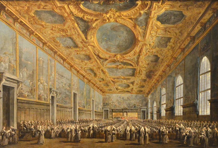 Venetsian doge kiittää suurneuvostoa - Francesco Guardi