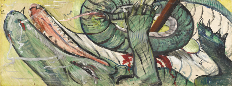 Lohikäärmeen surma - Lovis Corinth