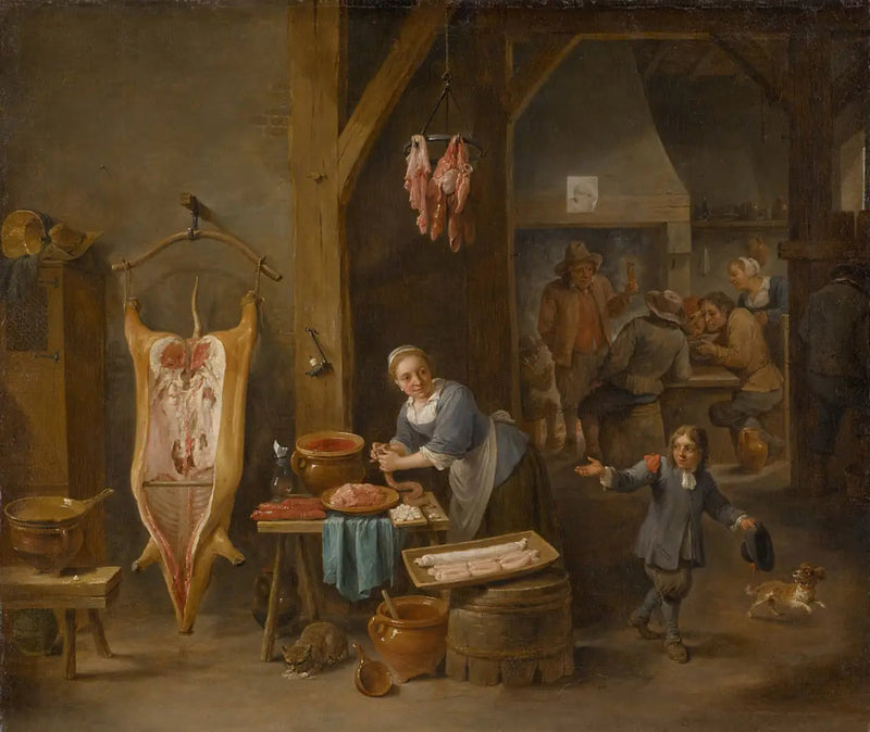 Makkaratehdas - David Teniers nuorempi
