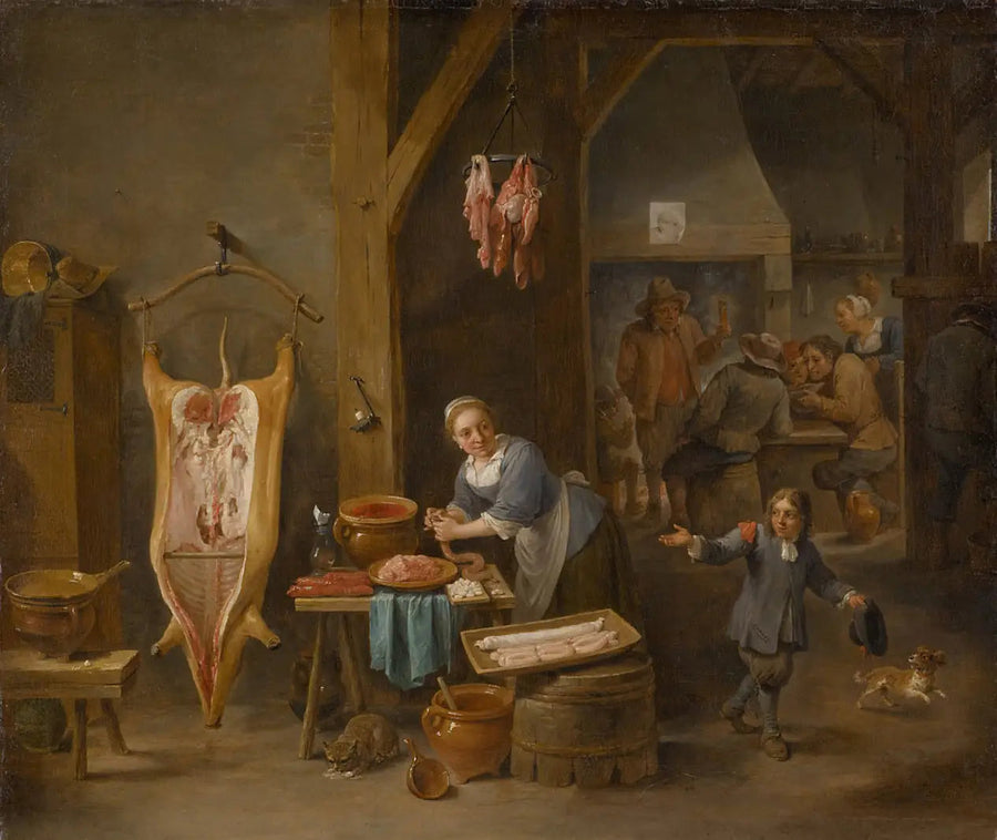 Makkaratehdas - David Teniers nuorempi
