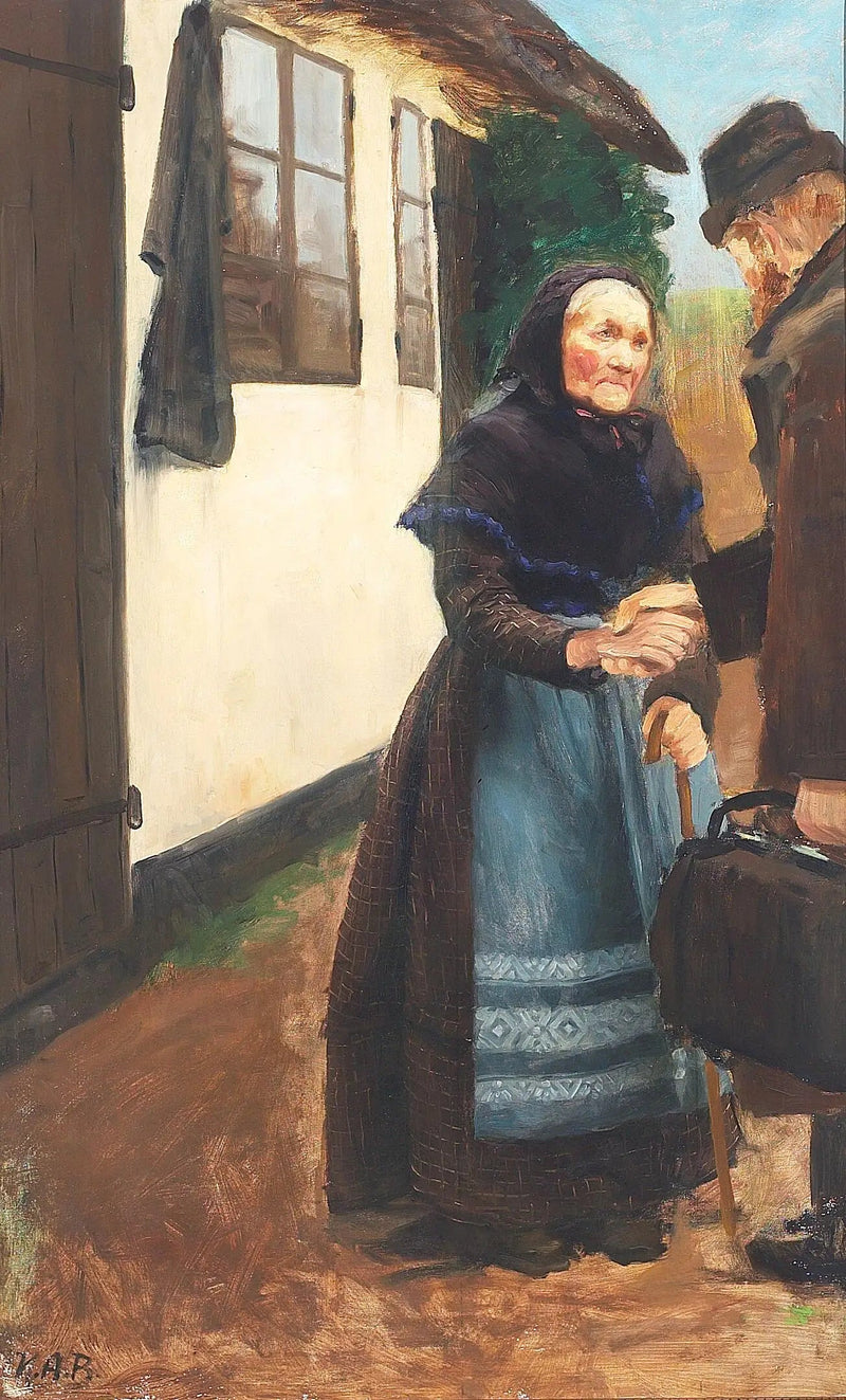 Vaimo palaa kotiin. Opiskella. - H. A. Brendekilde