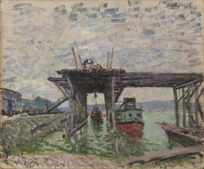 Laiturialue - Alfred Sisley