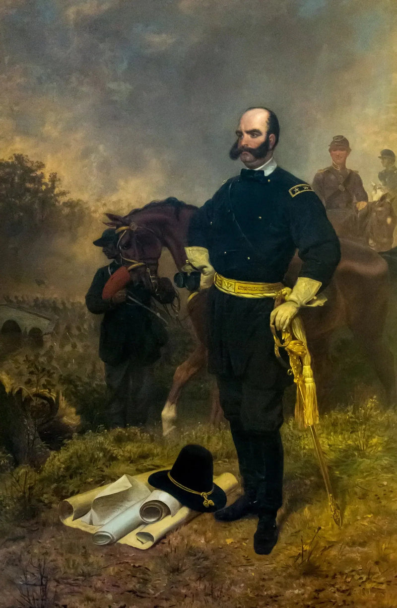 Yleiseskuntamajuri Ambrose Burnside Antietamissa - Emanuel Leutze