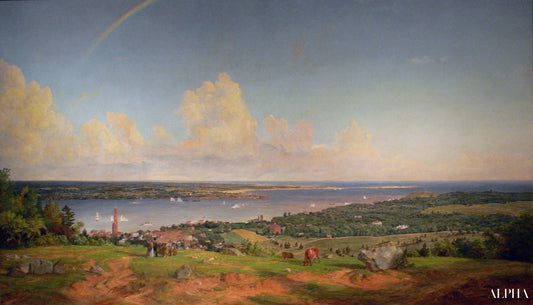 Le goulet depuis Staten Island - Jasper Francis Cropsey - Reproductions de tableaux et peintures haut de gamme