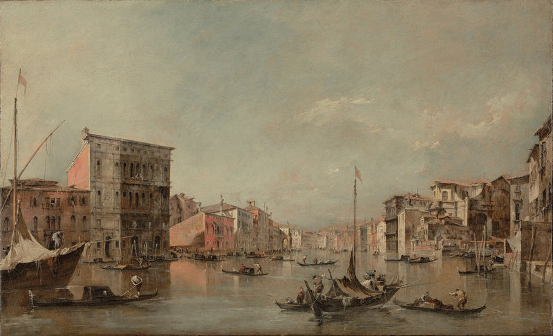 Venetsian suuri kanaali Palazzo Bembo kanssa - Francesco Guardi